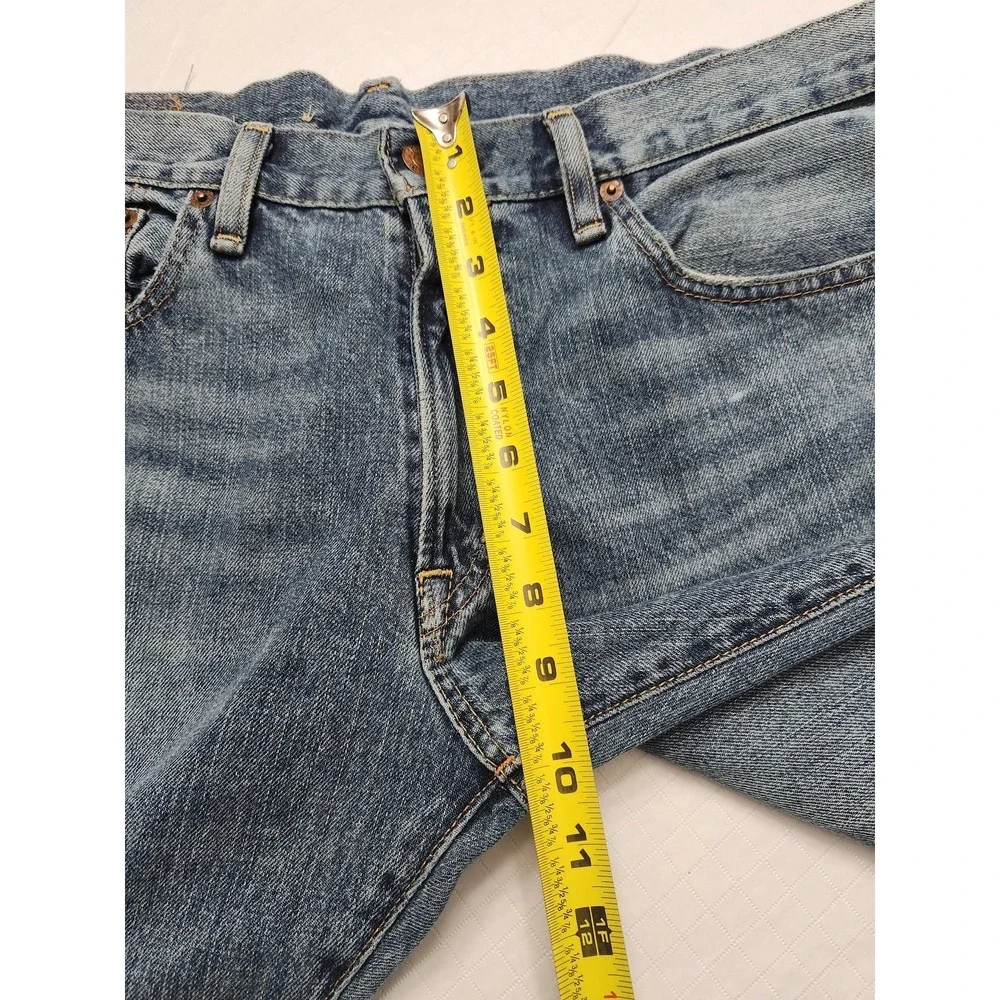 Denim & Supply RL Jeans Mens 33x30 Blue Bootcut Distressed USA Flag Denim Pants - Picture 12 of 16